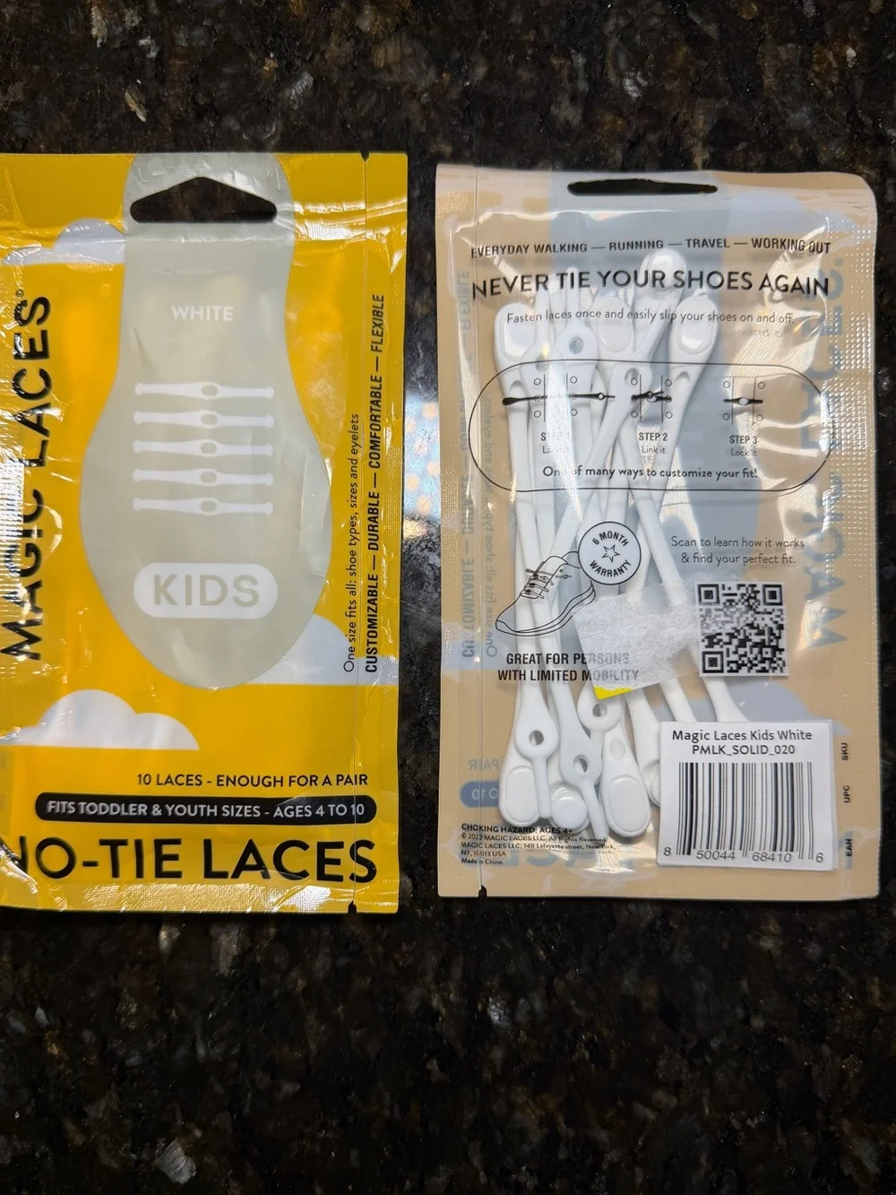 Magic Laces No-Tie Laces For Kids 2 Packages